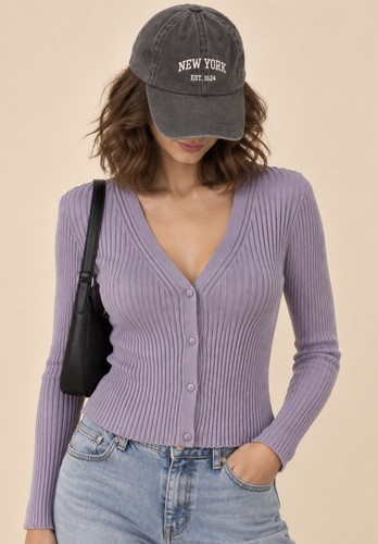 Fliederfarbener cardigan - h&m,