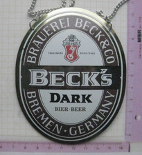 BECK`S DARK BIER / BREMEN ........................... ZHS / Zapfhahnschild ()