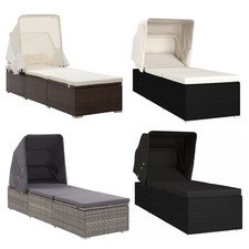 Polyrattan loungeliege - polyrattan,