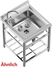 Edelstahl Spülbecken Waschtisch Gastrospüle Küchenspüle Utility-Küchenspülen NEU