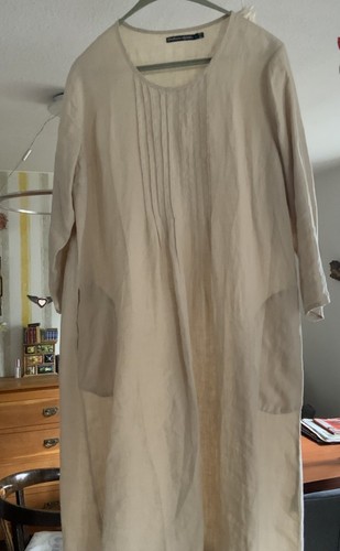 Leinenmidikleid von gudrun - leinenmidikleid,