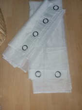 Gardinen mit Ösen 6-er Set weiß neuwertig