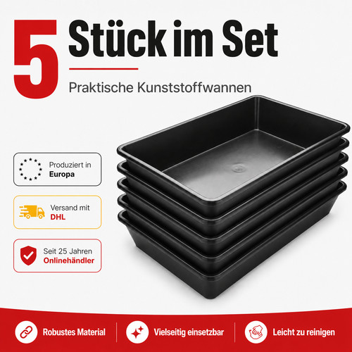 Kunststoffwanne liter - 5x,