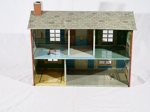 Antikes puppenhaus aus metall - antikes,