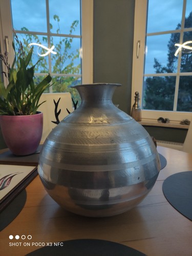 Bodenvase silber kugelform - bodenvase,