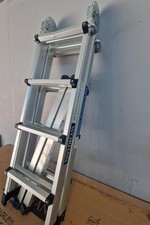 WORHAN® Transportschaden 410cm Aluminium Teleskopleiter Klappleiter Anlegeleiter