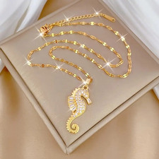 Seepferdchen Halskette Damen