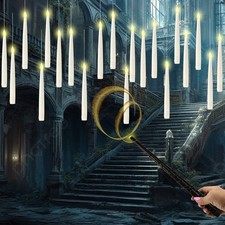 12 Stück Flackernde LED Kerze Schwimmende Kerzen mit Zauberstab Fernbedienung