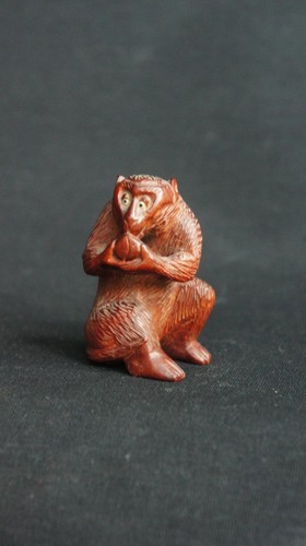 Okimono affe japan schnitzerei - okimono,
