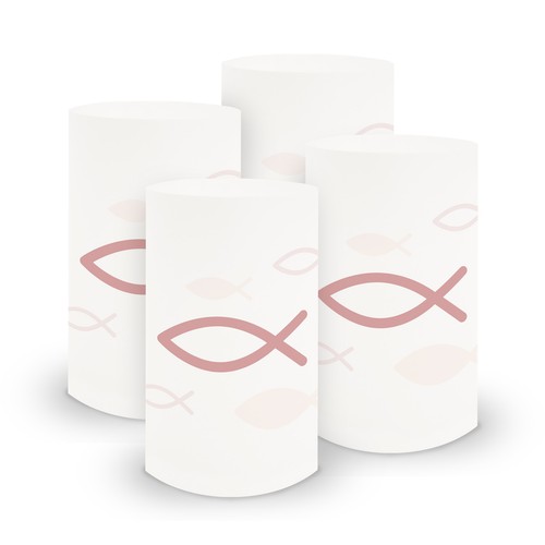 Itenga windlicht fisch rosa - windlicht,
