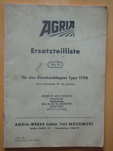 Agria 1968 einachsschlepper - agria,