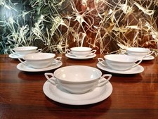 ROSENTHAL Classic Rose MARIA WEISS - 6  edle Suppentassen mit Untertassen