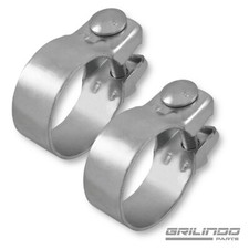 2x Breitbandschellen 56,5 mm Auspuff Schelle Klemme Abgasanlage Krümmer Verzinkt