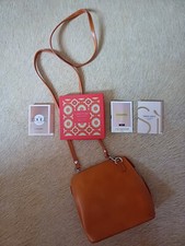 DAMEN TASCHE HANDTASCHE  VERA PELLE ITALY  SHISEIDO TUCH LANCOME PROBEN NEU