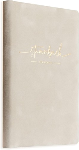 Stammbuch grau liya samt - stammbuch, gold