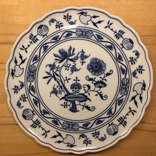 Zwiebelmuster Dubi Eichwald große Tortenplatte Karlsbader Porzellan SEHR GUT-RAR