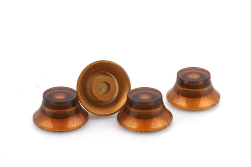 Top hat knob set amber - top,