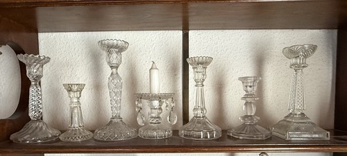 Alte glas kerzenleuchter - alte,