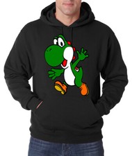 Youth Designz Herren Hoodie Yoshi 2 Pullover Logo Gaming Mario Luigi Nerd Fun