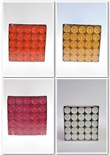 Dänische Teelichter - 8 Stunden Brenndauer  50 Stück versch. Farben  im Acrylcup