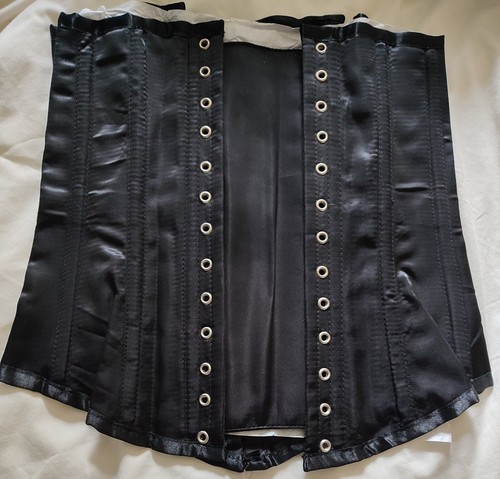 Korsett schwarz satin - korsett,