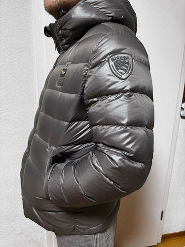Blauer herren daunenjacke grau - blauer,