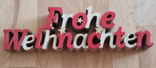 "Frohe Weihnachten" Schriftzug aus Holz