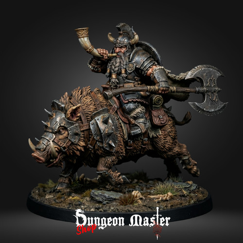 Dwarf warrior miniatur - miniatur, 3d