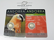 Roger Pötz: 2 x 2 Euro Andorra 2025 Bartgeier und Kleinstaaten Spiele PP