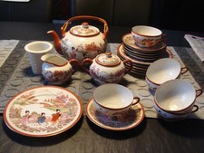 Teeservice Porzellan Geisha