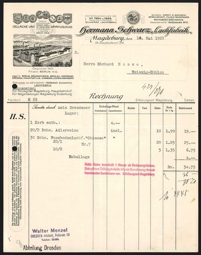 Rechnung magdeburg 1928 - rechnung,