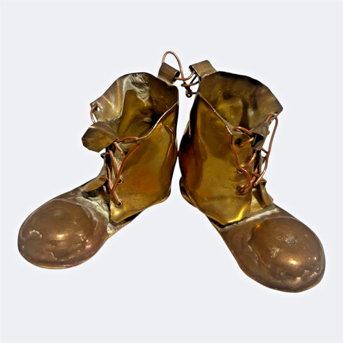 Vintage messing stiefel - messing,