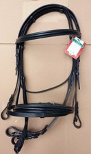 Trense, englisch-kombinierte Ausführung mit Zügeln, FULL WB, schwarz nie benutzt