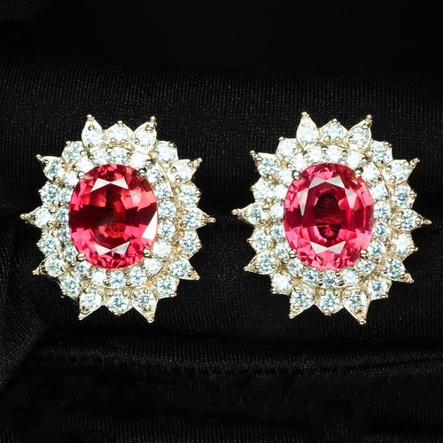 Rosa padparadscha saphir - rosa, oval