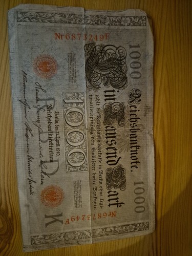 Reichsbanknote 1000 mark - reichsbanknote,