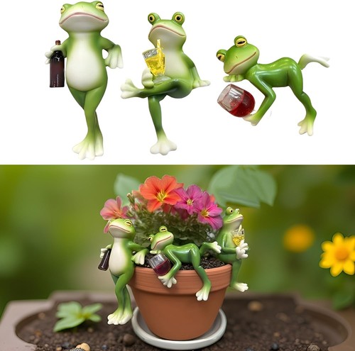 3er set frosch deko - 3er,