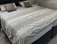 Ruf Tagesdecke SET mit Kissen grau silber cremeweiß