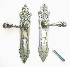 Türgriff Prunkgriffe Griff Nickel Jugendstil Türklinken Türbeschlag PZ 72 S12-2N