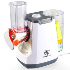 SUPERLEX 5-IN-1 Elektrische Gemüseschneider Multischneider Kartoffelreibe Nüsse