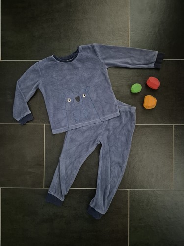 Schlafanzug nicki blau teddy - schlafanzug,