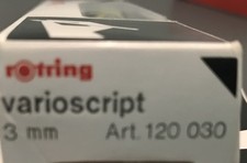 Rotring Tuschefüller 3mm Varioscript Art. 120 030 Architekt Präzision DIN Tusche