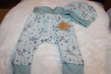 Mode für die Kleinsten Babyset Pumphose+Mütze gr 56/62/68-Musselin Regenschirm