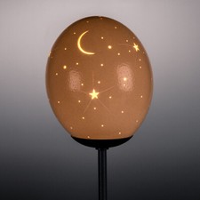 Lampenschirm straußenei mond - lampenschirm, "mond
