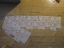 Spitze Vorhang für Regal Schrank Fenster um 1900 alt Jugendstil Handarbeit