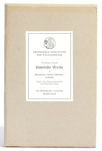 Wilhelm hauff sämtliche werke - wilhelm,