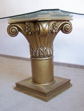 DEKORATIVES PODEST SÄULE HOLZ ANTIKER GOLDTON BAROCK-ROKOKO-SÄULE