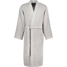 Cawö 5622 Herren Bademantel Kimono Natur Grau Badetextilien L Baumwolle Gürtel