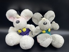 Diddl Maus grau & Weiß  Stofftier Kuscheltier Plüsch Vintage Selten