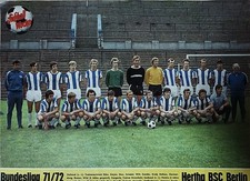 Mannschaftsfoto A4 Hertha BSC 1971/72