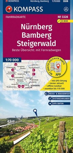 Kompass fahrradkarte 3328 - kompass,